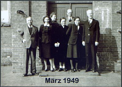 Lehrerkollegium der Mittelschule Freiburg (Elbe) im Jahr 1949