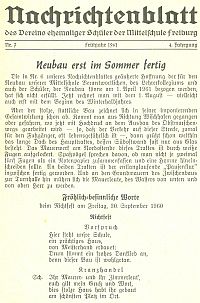 Mittelschule Freiburg (Elbe) Verein ehemaliger Schüler Mitteilungsblatt 7