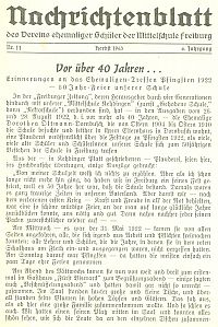 Mittelschule Freiburg (Elbe) Verein ehemaliger Schüler Mitteilungsblatt 11
