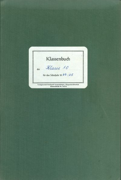 Mittelschule Freiburg (Elbe) Klassenbuch Abgangsjahrgang 1965