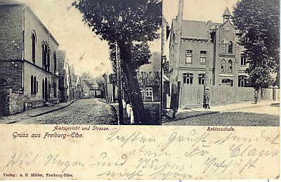 "Mittelschule Freiburg Elbe  im Jahr 1904"